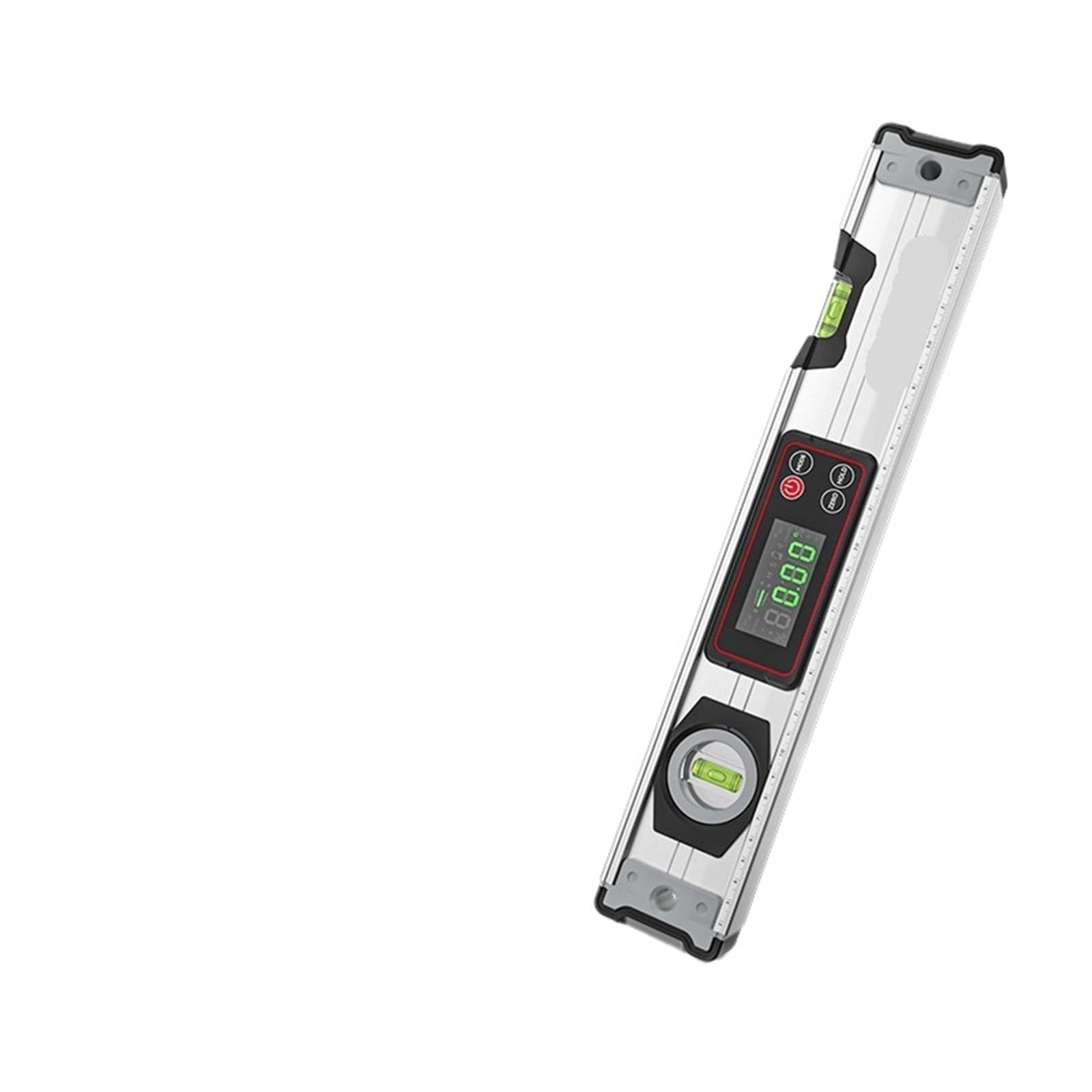 1 pz goniometro digitale angolo inclinometro magneti livello angolo pendenza 0-90 ° righello di livello elettronico(Silver -400mm)