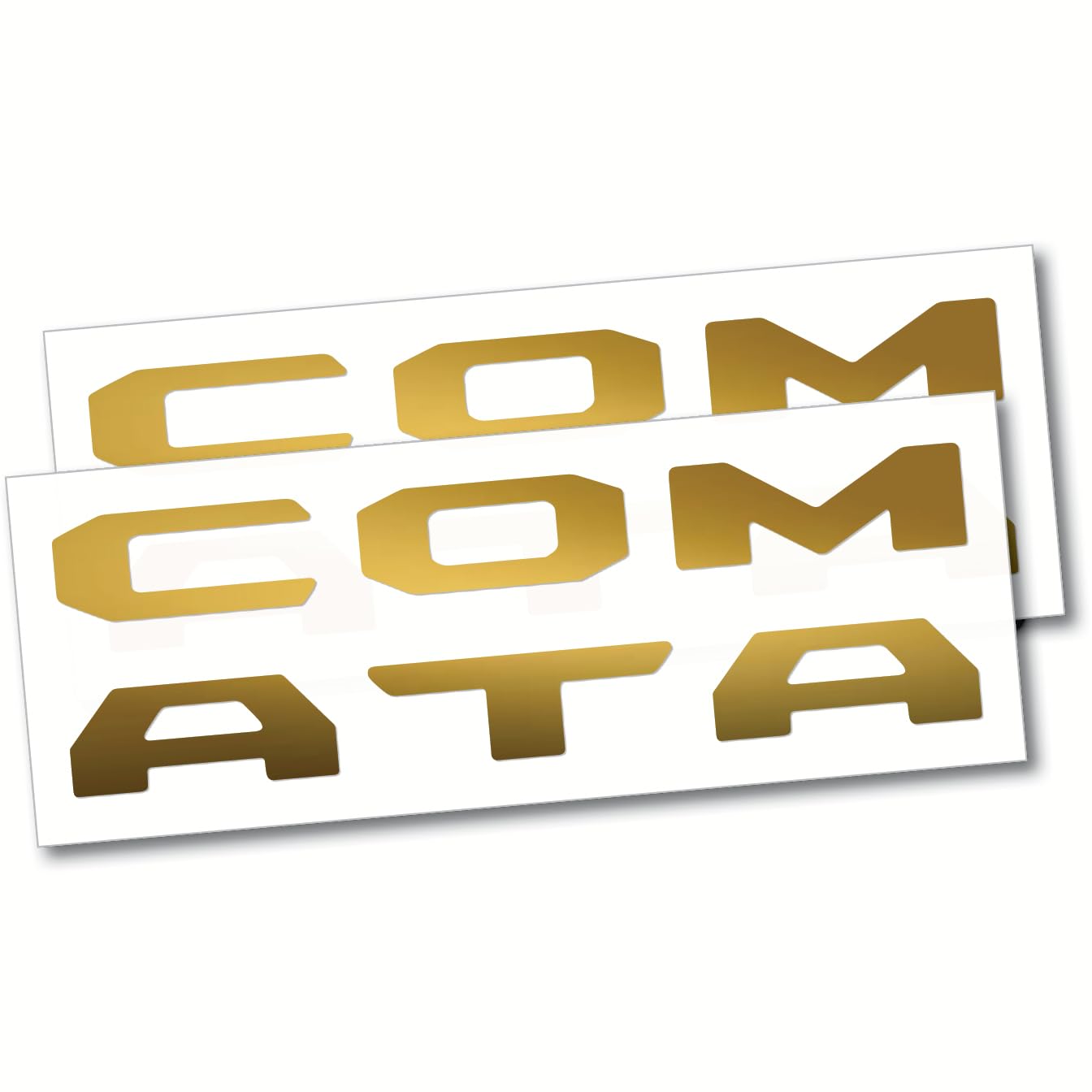 (2 Sets) Prime Series UV Weatherproof Vinyl Decals Precut Letter Inserts Compatible Fits Tacoma Tailgate 2024-2026 (Metallic Gold)