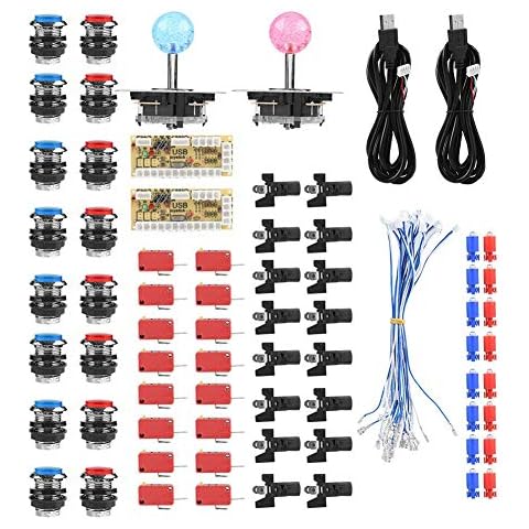 Kit de Arcade Ejoyous para 2 Jugadores con Botones Iluminados LED Cover