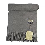 Luxuriöser, großer Schal von cashmere aus weicher Mischung aus echter Wolle