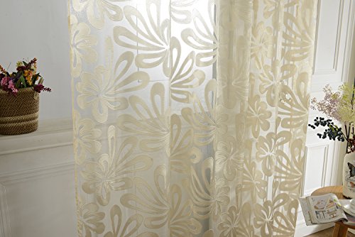 Jacquard 3d grandi fiori tenda con passanti Bloss