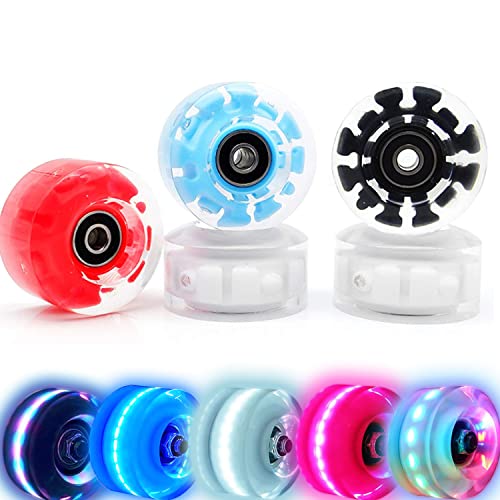 Vnaker Light Up Roller Skate Wheels 78A 32 X 58Mm, Luminous Skate Wheels Replacement 2 Pack For Indoor Or Outdoor Double Row Skating And Skateboard #TOP15