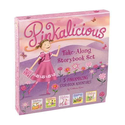 The Pinkalicious Take-Along Storybook Set: Tickled Pink, Pinkalicious and the Pink Drink, Flower Girl, Crazy Hair Day, Pinkalicious and the New Teacher