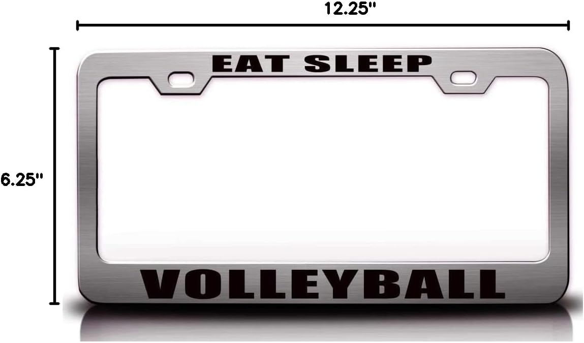 EAT Sleep Volleyball Metal Car SUV Truck License Plate Frame n89
