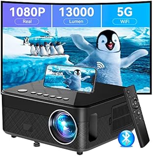 Projector Surewheel SW10, 13000 Lumen Movie Projector, Home Theater, 4K Support, 5W Speaker, Keystone Correction,Zoom, Wifi, Bluetooth, TV Stick/Phone/HDMI/PS5
