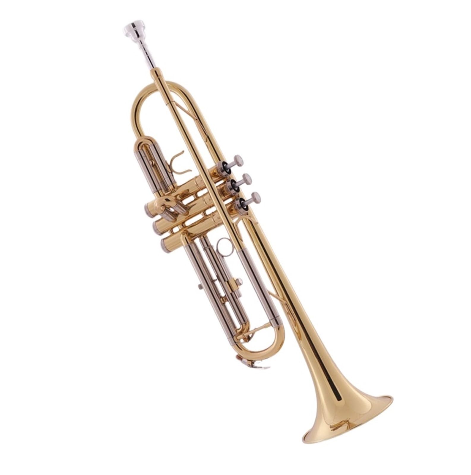 trąbka instrument Instrument Trąbkowy Dla Początkujących Uczniów B-dur, Profesjonalny Zespół Trąbkowy, Instrument Dęty Blaszany (Color : 02)