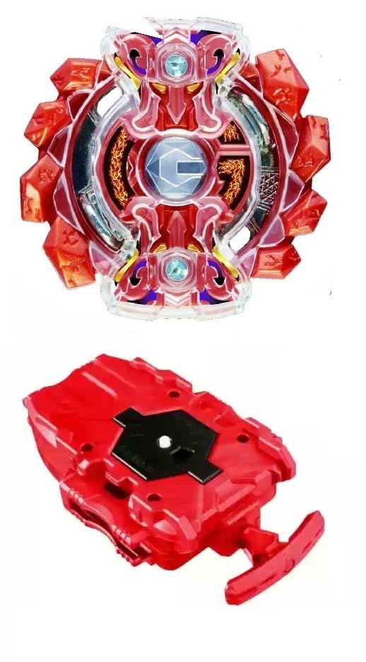 Image of Bestie toys Bursst Series Spinning Top with String Launcher Direction Right Spin with Handle for Kids and Adult (Red B67)