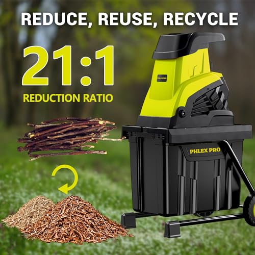 Wood Chipper Shredder, 15-Amp 1.8" Cutting Diameter - Image 4