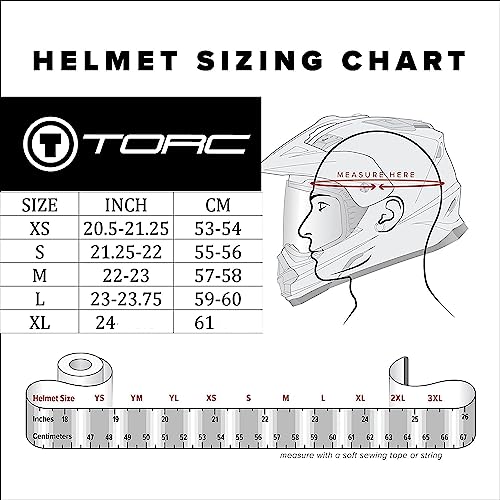 TORC Casco Moto Modulare Apribile Casco Moto