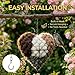 Rtwxi Handmade Fiber Bird Nesting Heart, Alpaca Fiber Bird Material House, Hummingbird Houses Nester Winter Shelter Nature, Garden Art Birdhouse, Outside Gifts for Birds Lovers (2)