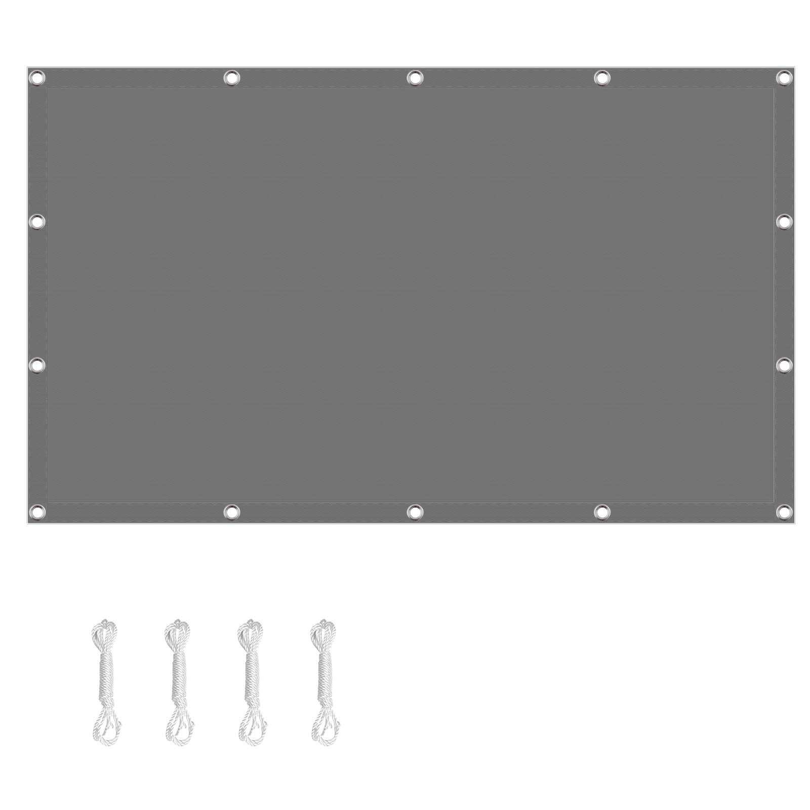Voile d'ombrage gris clair 120x210 cm en PES imperméable