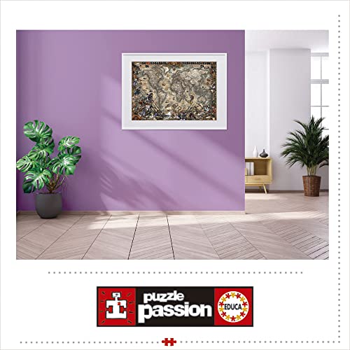 Image of Educa - 2000 Piece Adult Jigsaw Puzzle | Pirate Map Approximate Assembled Size: 96 x 68cm Includes Glue FIX Jigsaw Puzzle From 14 Years (18008)