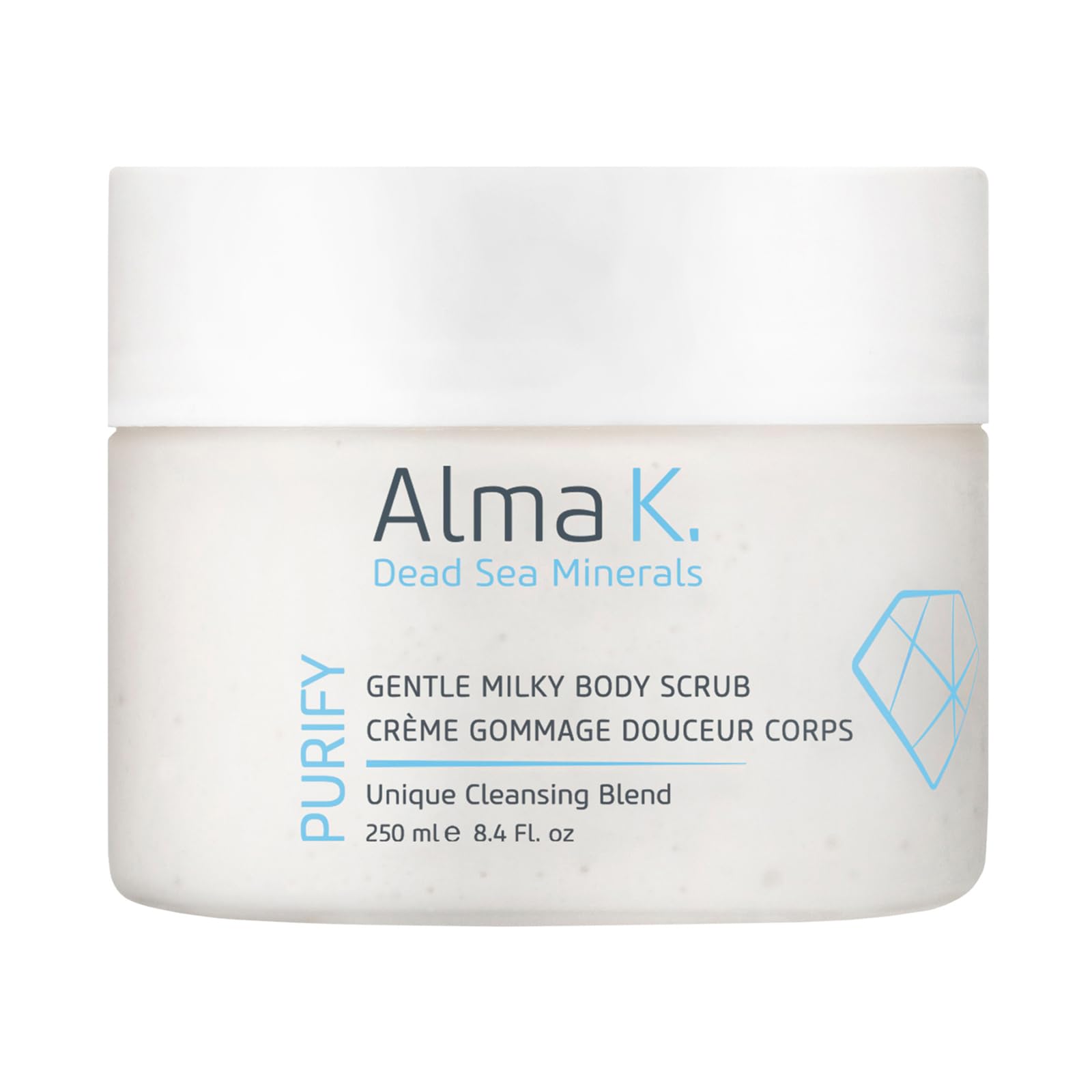 Alma K Gentle Milky Body Scrub - Exfoliating Body Scrub - Body Exfoliator - Shower Scrub with Shea Butter - Exfoliating Scrub for Women - 8.4 oz