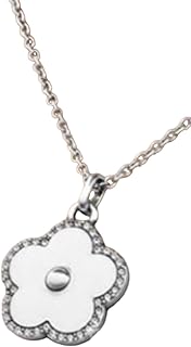 Dazzling Love White Flower necklace 16-18"