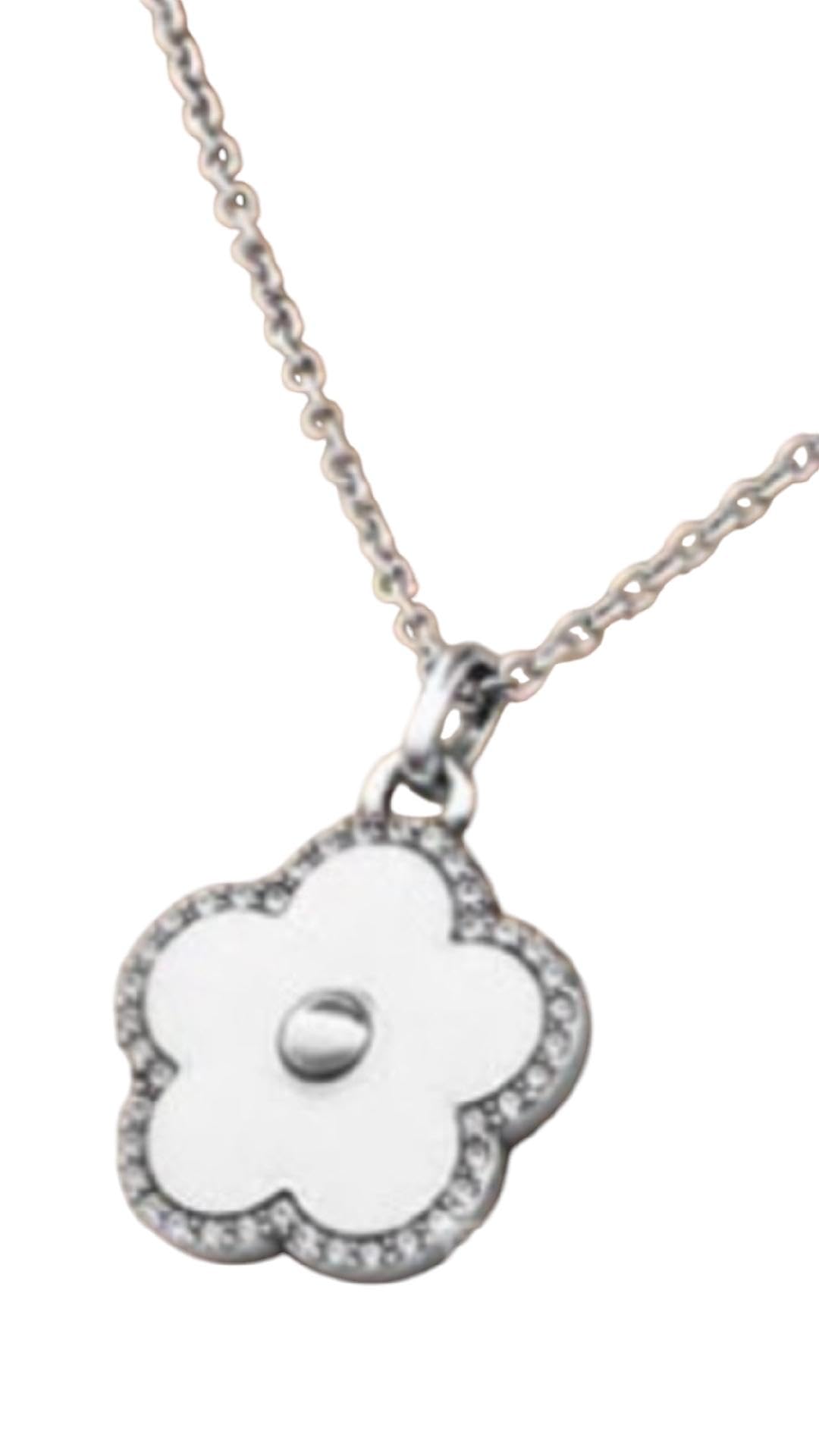 Brighton Dazzling Love White Flower necklace 16-18"