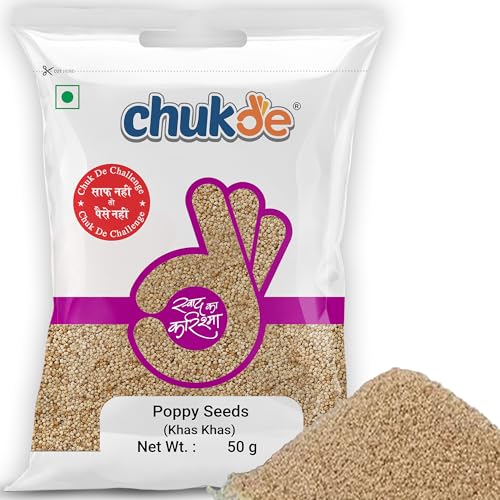 Image of Chukde Poppy Seeds (Khas Khas /Posto) 50g - for Thick Gravies & Bengali Cuisine (Pack of 1)