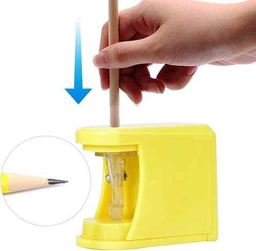 Miniatura 4 de Sacapuntas eléctrico ABS, sacapuntas automático amarillo para escuela, oficina, hogar, aula