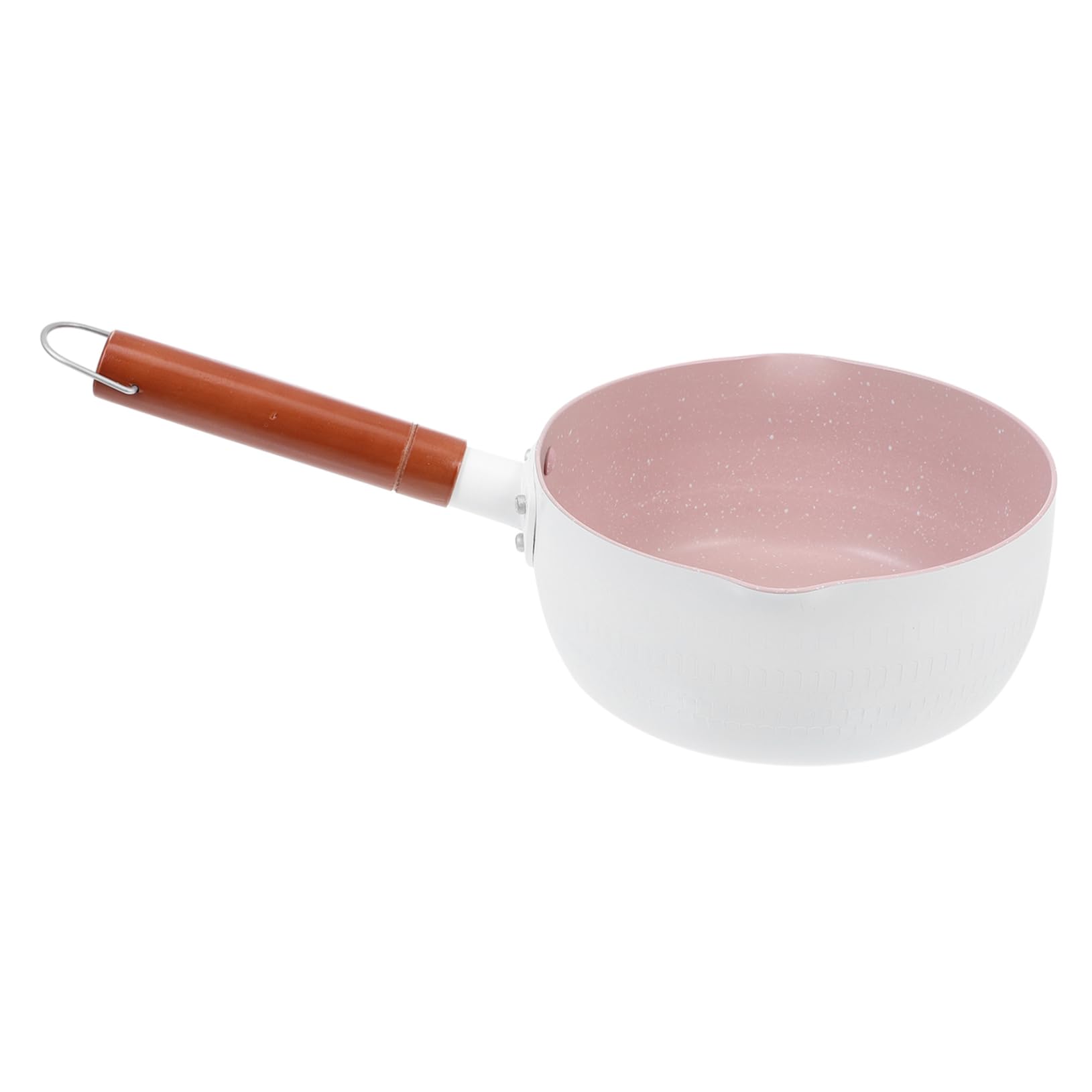 Japanischer Milchtopf aus Aluminium Leichter Babybrei Topf zum Einfachen Reinigen mit Holzgriff zur Zubereitung von Babynahrung und Frühstück