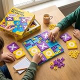 Upgraded 3D Tic-Tac-Toe Board Game for Kids & Adults - Montessori STEM Mind & Logic Brain Teaser, Fun Family Interactive Tabletop Party Game, Ideal Gift for Boys & Girls Ages 3+
