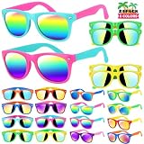 Picture of GIFTINBOX 24pack Kids Sunglasses Bulk,Kids Sunglasses Party Favor,Neon Sunglasses For Kids Boys Girls Age 3-8,Great Gifts for kids, Birthday Party ,Beach, Pool Party Favors