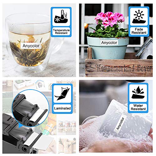 Anycolor Compatible For Brother Tz Tape 12Mm 0.47 Laminated White Tape Tze-231 Tz231 Tze231 Label Maker Tape, Work With P Touch Pt-D210 Ptd-220 Pth110 D600 D400 1880 Label Maker, 4-Pack #TOP2