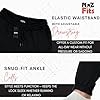 MnZFits Joggers for Men Fleece Cuffed Tracksuit Bottoms - Sweatpants Breathable with Elasticated Waist, Adjustable Drawstring, Back & Side Pockets (UK, Alpha, XXL, Regular, Regular, Black) #2