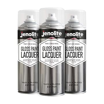 JENOLITE Clear Lacquer Spray | GLOSS | Crystal Clear Finish | 3x500ml | Enhances & Protects Surface and Paintwork from Corrosion & UV Damage, Non-Yellowing Clear Varnish