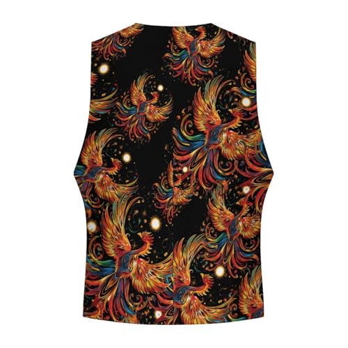 Phoenixs Bird Men's Suit Vest Waistcoat Vests Formal Dress with 2 Pockets for Business Casual Tuxedo4