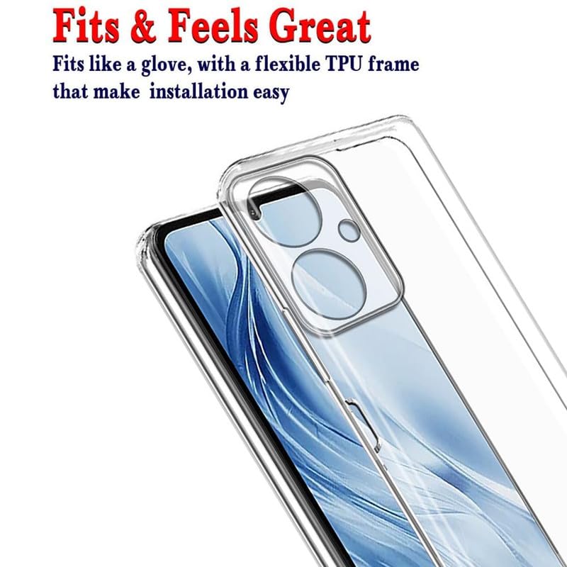 Image of Case Creation New Xiaomi Poco M6 Pro Premium Imported 0.3mm Crystal Clear Totu Silicone Transparent Flexible Soft Corner Protection with TPU Slim Back Case Cover for Poco M6 Pro