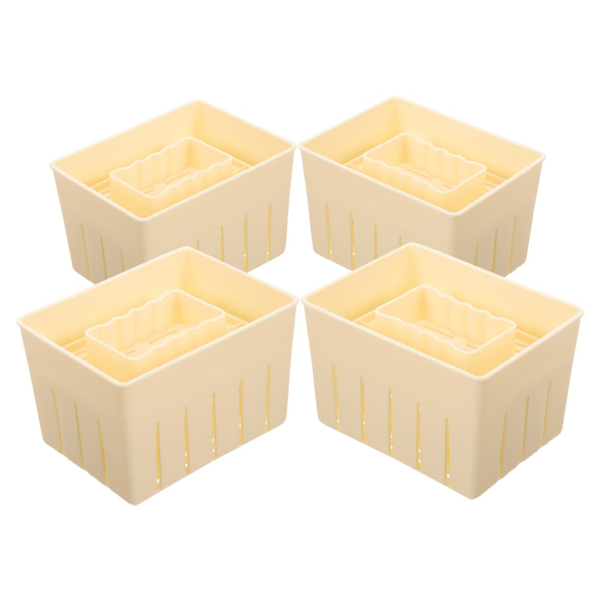 ABOOFAN 4pcs Tofu Cheese Press Mould Cheese Making Supplies Household Tofu Maker