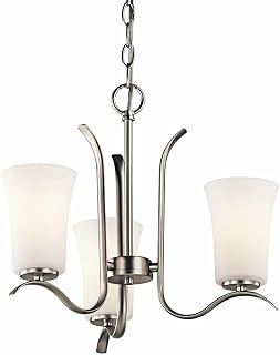 Kichler 43073NI Armida Mini Chandelier 3-Light, Brushed Nickel