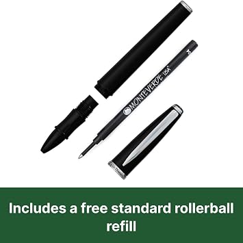 Monteverde USA Aldo Domani Rollerball Pen - Black, Smooth Writing, Italian-Inspired Design