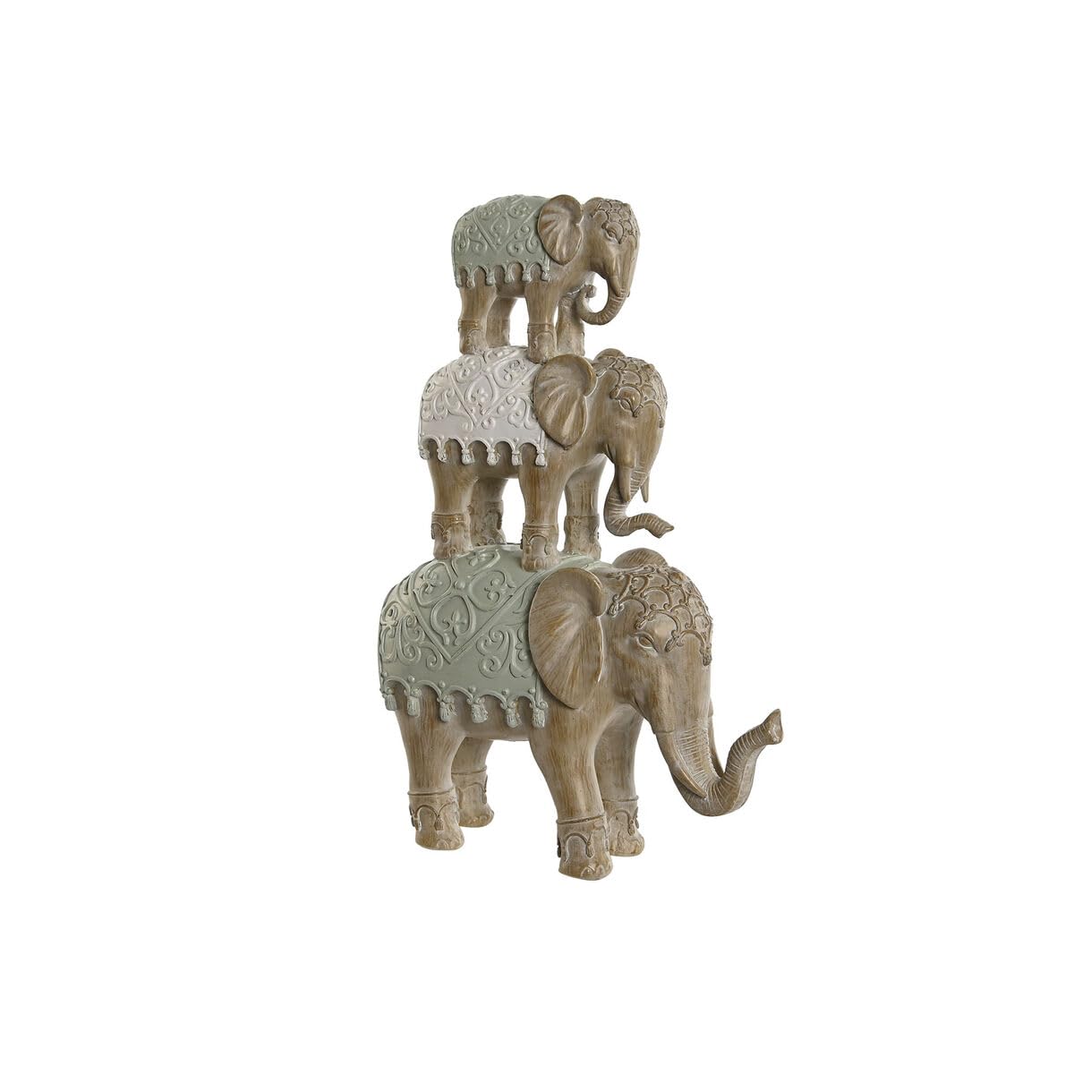 Figurine décorative Blanc éléphant Colonial 24,5 x 9,5 x 35 cm