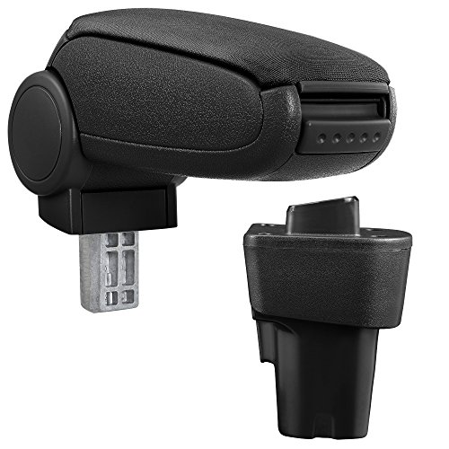 Maniatuning Reposabrazos Central Negro Tela Compartimiento