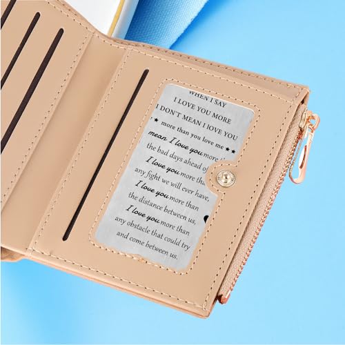 Engraved Wallet Insert Cards for Men When I Say I Love You More Wallet Card I Love You Gifts For Boyfriend Husband Wallet Cards for Valentines Anniversary Birthday - Thumbnail 3