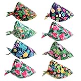 YARNOW 8個熱帯フルーツデザイン ペット用バンダナ 犬用おしゃれ三角スカーフ よだれかけ 入園式やパーティーに かわいいアクセサリー スリッシュなペット用小物