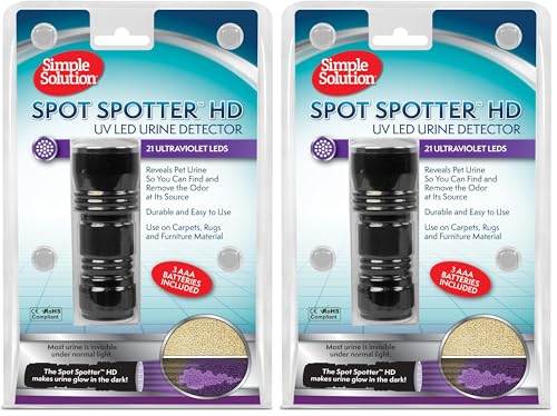 Image of Simple Solution UV Urine Detector, Pet Stain Blacklight, 1 Count (Pack of 2)