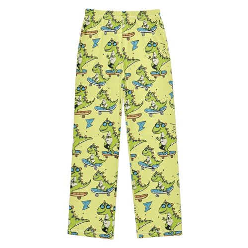 Pajama Bottoms, Doodle Dinosaurs Sleeping Pant Lounge Wear Pajamas Long Pants Sleepwear