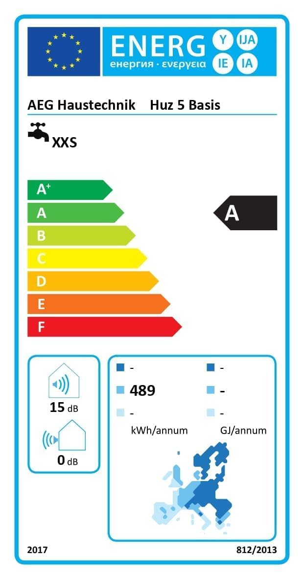 AEG druckloser Kleinspeicher Huz 5 Basis, Untertischboiler 5 Liter Niederdruck, steckerfertig, 2 kW, 222162