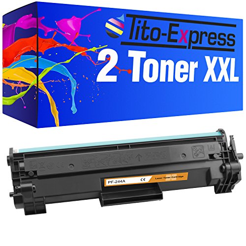 Tito-Express Platinum Series 2 Cartouches de Toner XXL Black compatibles avec HP CF244A 44A Laserjet Pro M15 M15A M15W M17A M17W M28A M28W M MFP 15 16 17 28 29 30 A W
