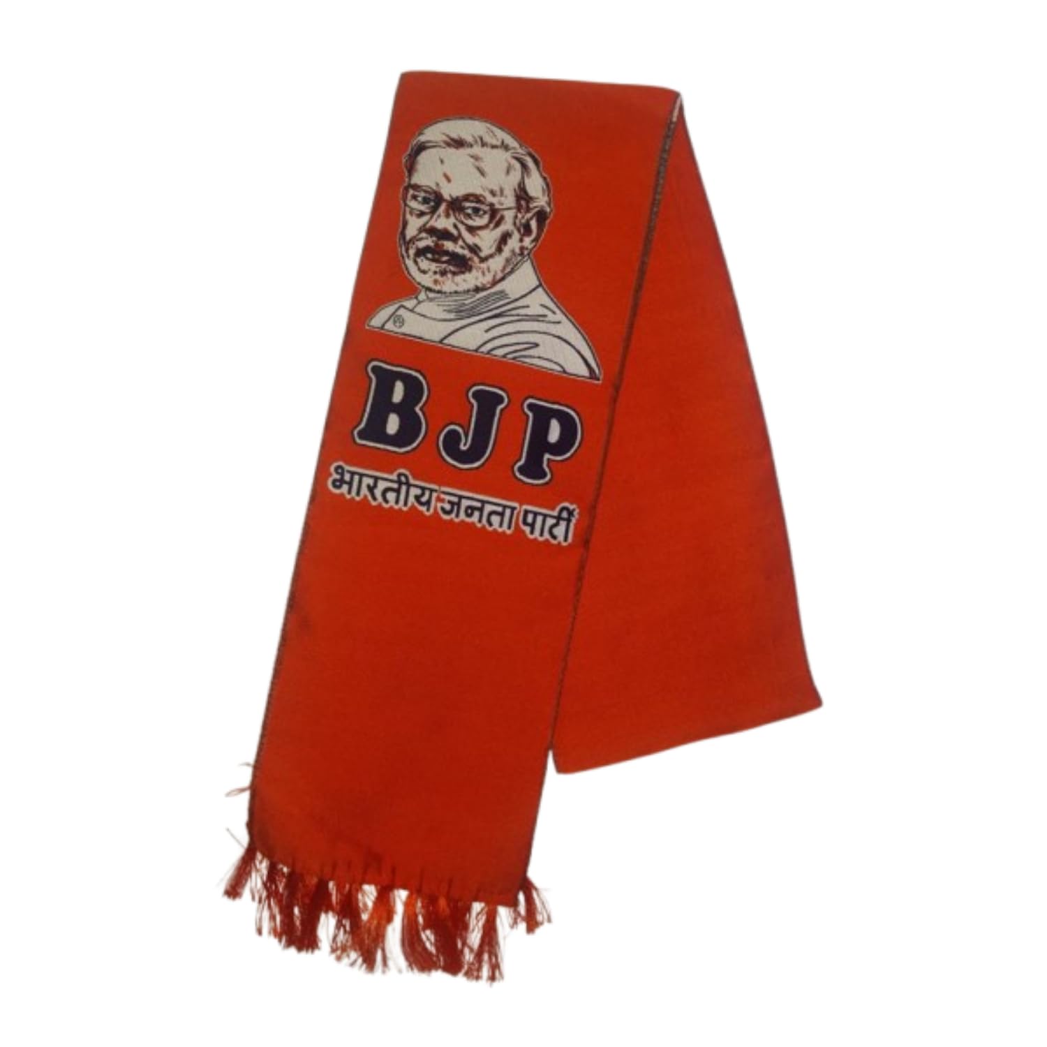 BJP Cotton Scarf 60 x 5 Inch with Narendra Modi Face Print | Bharatiya Janata Party Orange Political Gamcha BJP | Bhartiya Janta Party Election Campaign Neck Stole for Men & Women-image-11