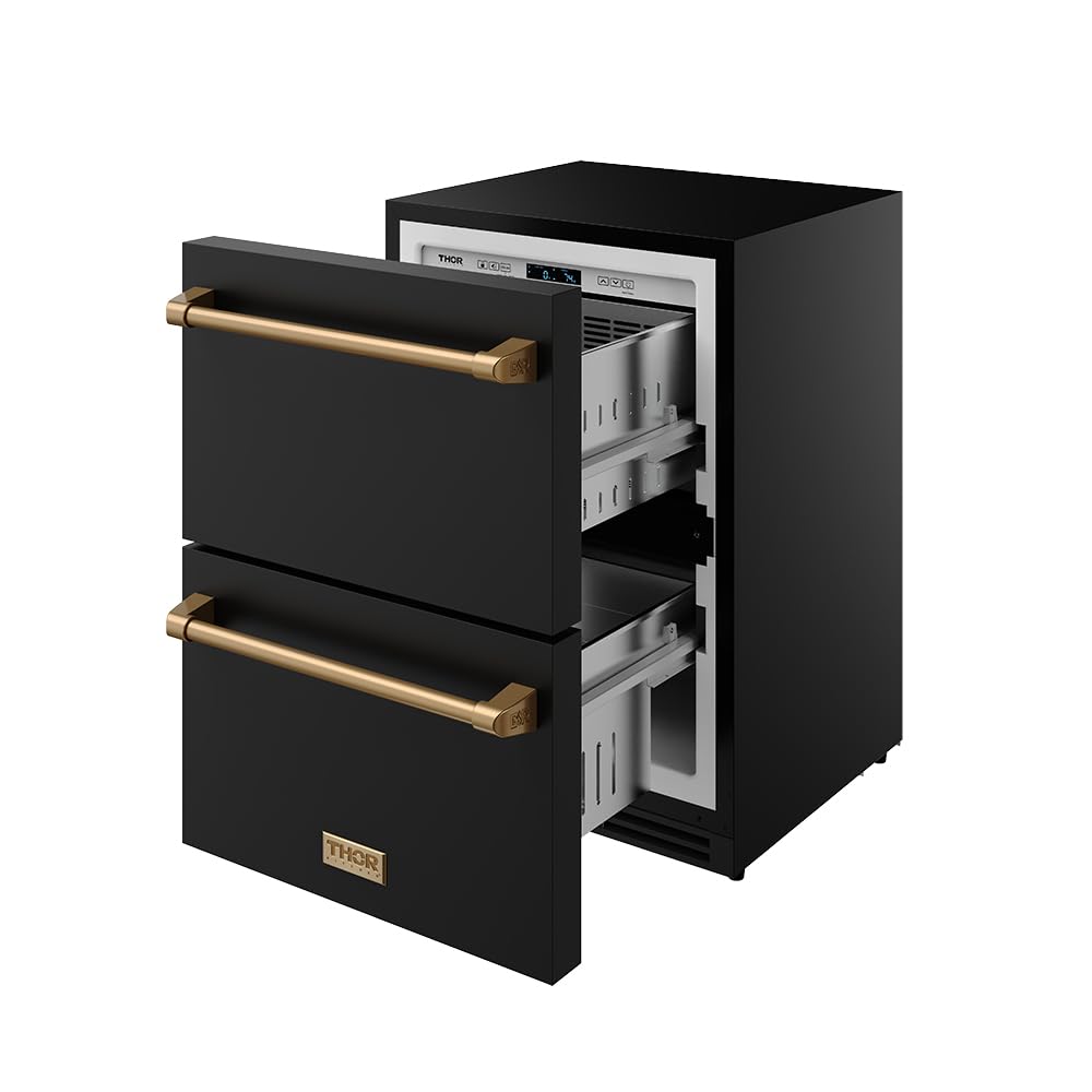 24 Inch Undercounter Built-In/Freestanding Drawer Freezer – Black/Bronze | Gordon Ramsay Series on Fridge.com - View 4