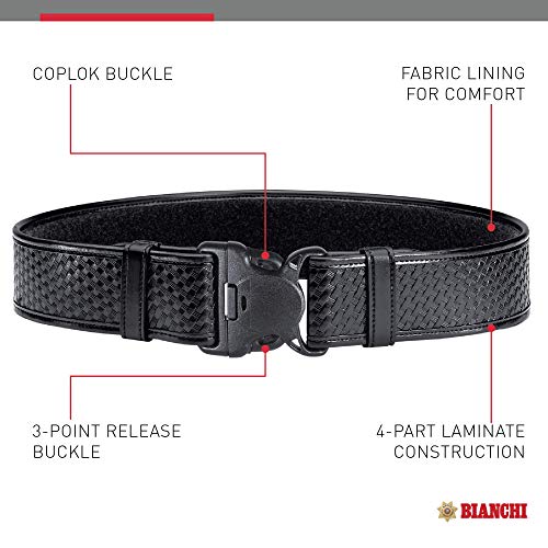 Bianchi 7950 Plain Leather Duty Belt, Fits 2.25'' (58 MM) Belt Loops2