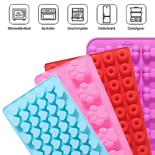 Livdouyu Backmatte Hundekekse, 9 Stück Backmatten für Hundeleckerlies Set, Hundekekse Backform Silikon für Backofen, Mini Backmatte Silikon für DIY Hundeleckerlies, Schokolade, Kekse, Süßigkeiten