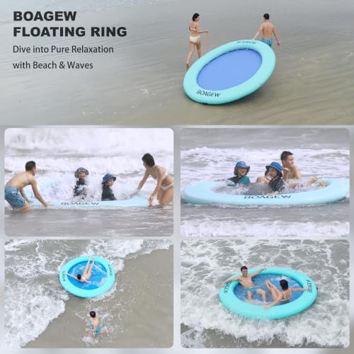 8/10FT Inflatable Water Hammock Lake Floats for Adults Round Floating Ring Hammock for Lake Pool Beach by BOAGEW - Used condition - Image 8