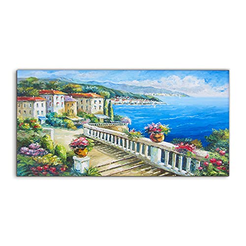 Photo acrylique Greece Beach Sea 120x60cm, décoration murale haut de gamme