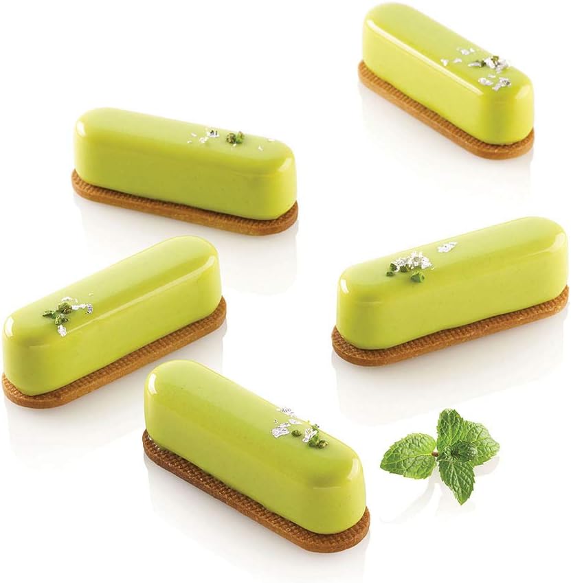 Silikomart “Caroline 30” Silicone Mold with 12 Cavities, Each 3.26 Inch x 0.90 Inch x 0.82 Inch High