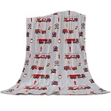 Firefighting Elements 50x80 inch Flannel Throw Blankets, Ultra Soft Blanket for Adults, Machine...