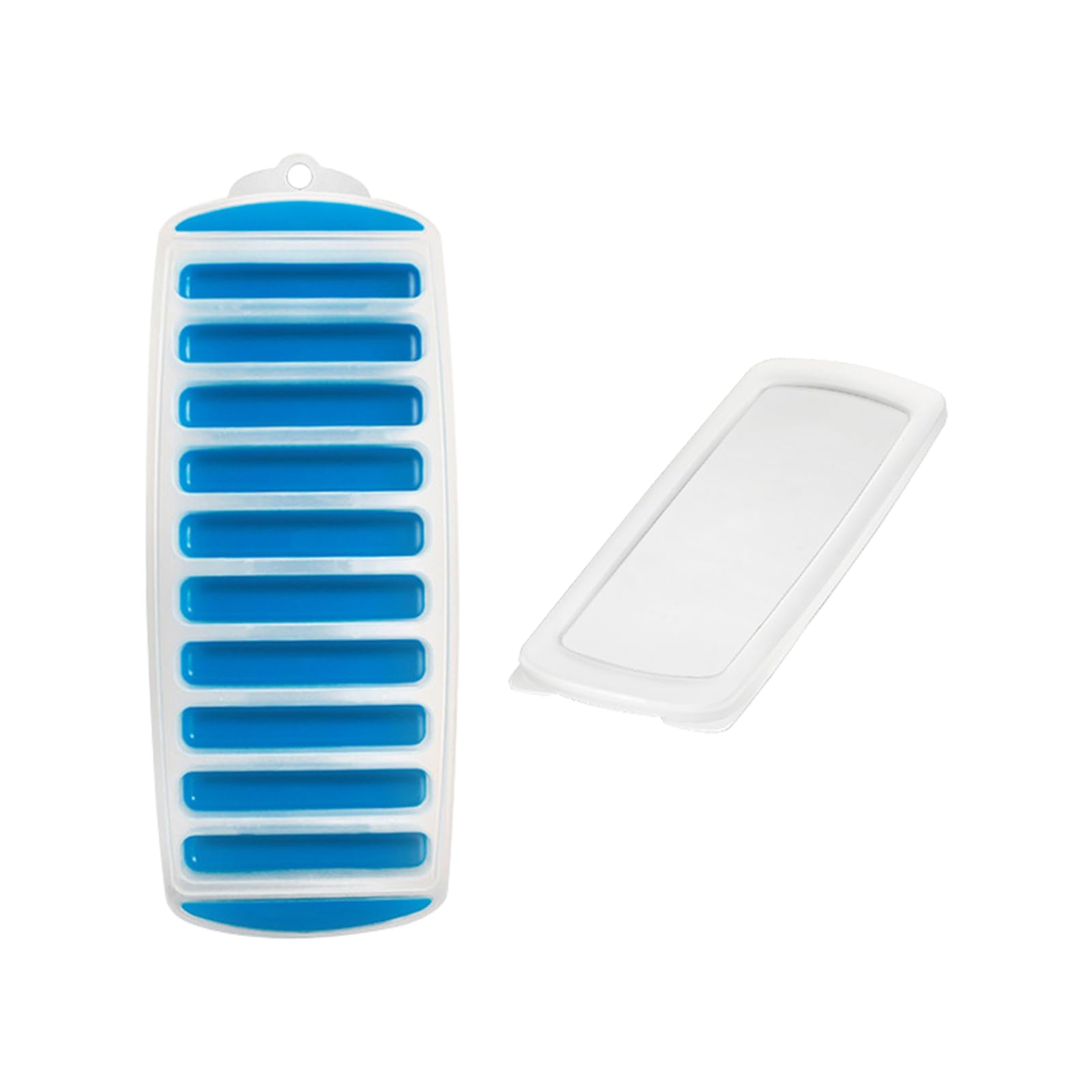 Ice Cube Tray, Bottle Ice Stick Trays Bottom Silicone Easy Release Reusable Ice Cube with No-Spill Removable Lid Ideal for Sports Drinks and Water Bottles Whiskey Cocktail