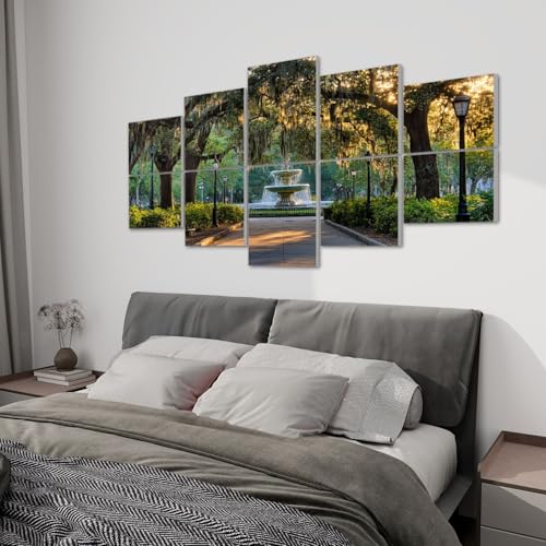 Paquete de 10 Paneles Acústicos de Arte, Spanish Moss Savannah Georgia, Paneles Decorativos Absorbentes de Sonido para Estudio, Oficina o Hogar miniatura 6